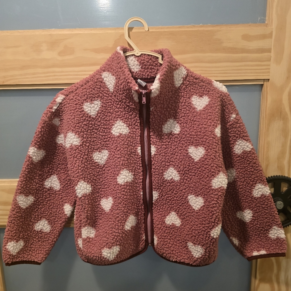 Old Navy Heart Pattern Kids Jacket - Pink